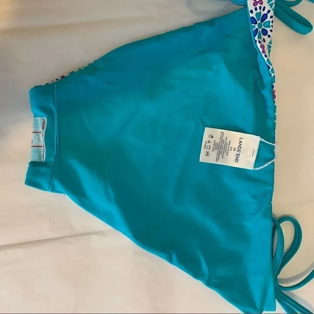 Lands’ End Sunrise Reversible tie bikini bottoms